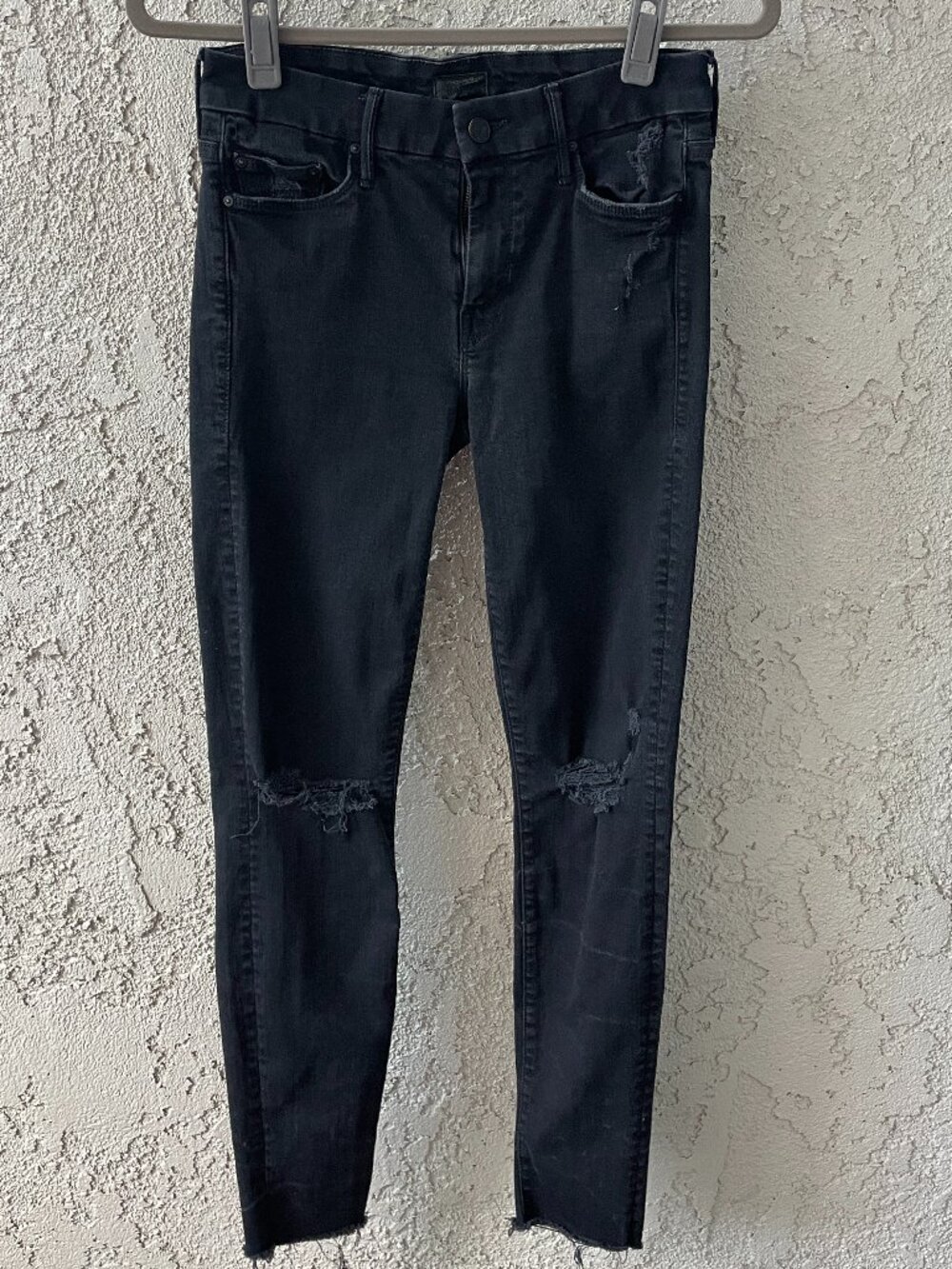 MOTHER The Looker Ankle Fray Distressed Skinny Jeans 27
